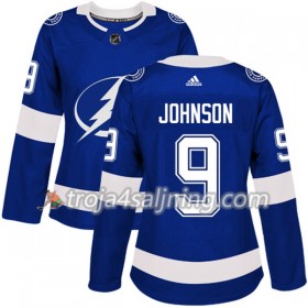 Tampa Bay Lightning tröja Tyler Johnson 9 Adidas 2017-2018 Blå Authentic - Dame NHL Tröjor